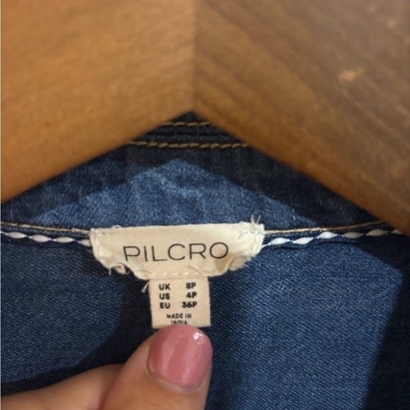 Pilcro Blue Denim Midi Jean Shirt Dress - Picture 3 of 5